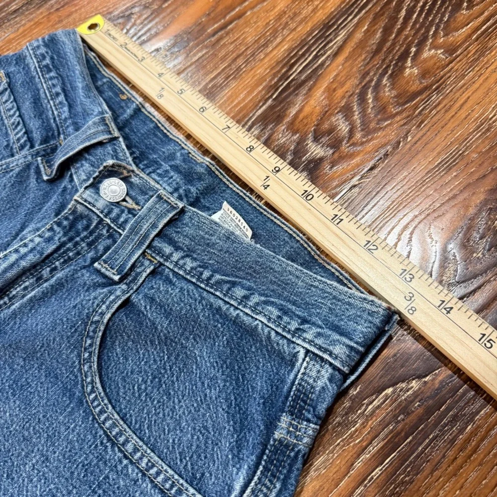 Levis Kids Size 14 Regular Carpenter Denim Shorts Blue Medium Wash - STAIN